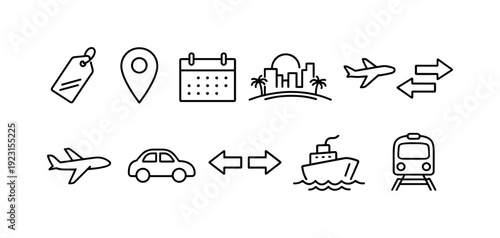 Eco-friendly, nature outline icon set. Sustainable, green, environment icons collection