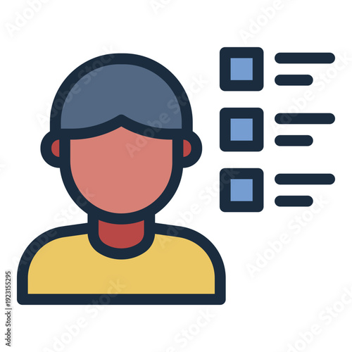 Employee skills filled line icon. competency checklist. professional ability.