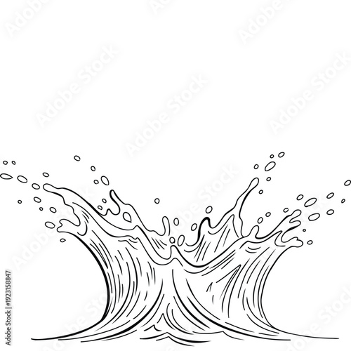 Dynamic Splash Movement of Water