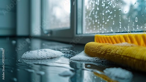 A photo of freshly cleaned windowsills in a home