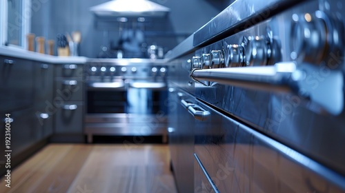 A photo of freshly wiped down kitchen appliances.