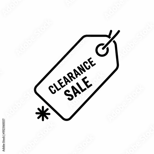 A simple, clean tag that reads Clearance Sale and ready to put on sale item. This image is perfect for any business