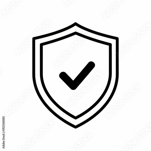 A shield icon with a check mark inside, symbolizing protection and security. The shield is a classic emblem of defense, and the check mark indicates that everything is secure and approved