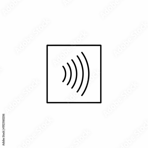 Near field communication (NFC) icon. The image features a symbol indicating wireless communication