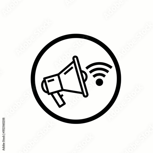 Digital marketing conceptualized through a megaphone icon