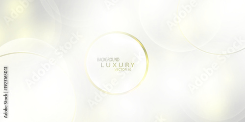 Luxury gold background vector. Abstract white and golden lines background with glow effect. Modern style wallpaper for poster, ads, sale banner.