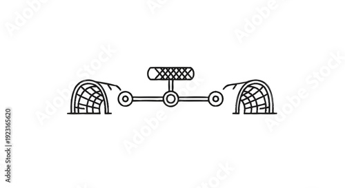 Abstract representation of a camera gimbal stabilizer device.