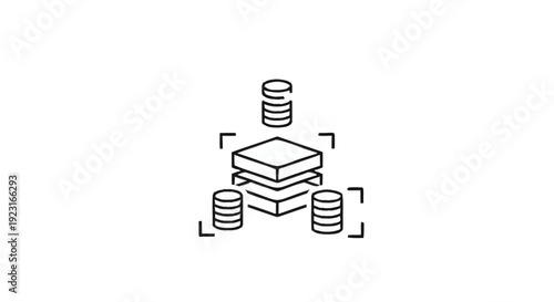 Abstract representation of data storage and organization.