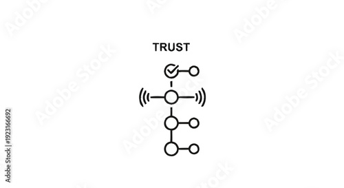 Abstract representation of trust and connection in technology.