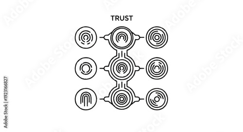 Abstract symbol representing trust and connection.