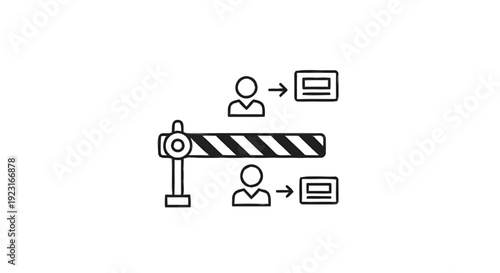 Access Control System with People and Barrier.