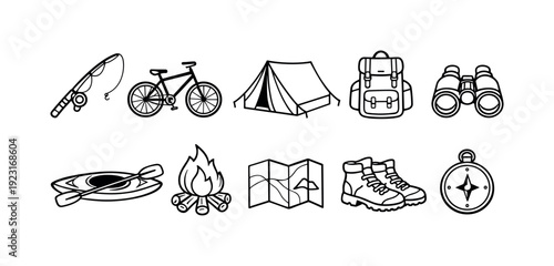 Fitness and wellness line icon set. Healthy lifestyle linear icons collection