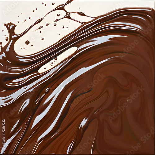 Abstract Chocolate Splash Fluid Art Background