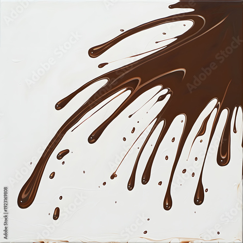 Abstract Chocolate Drip Art Minimalist Design