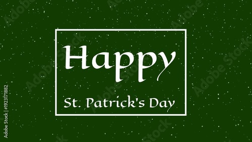 White rectangle moving to center, revealing Happy St