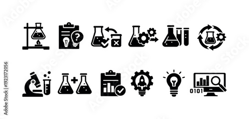 Household, chores outline icon set. Cleaning, organization icons for home management