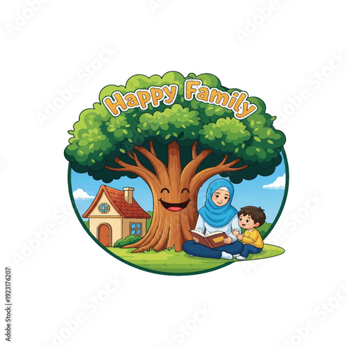 Happy Family Reading