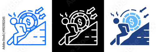 Financial Pressure triplestyle icon