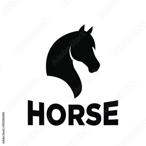 Horse Head Logo with Typography