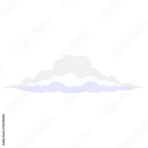 Faint purple and blue minimal cloud ideal for subtle sky designs, delicate weather graphics, barely visible atmospheric elements, and soft contemporary flat illustration style.