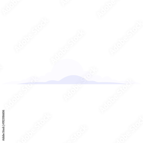 Ultra faint purple minimal cloud perfect for barely visible sky accents, subtle weather graphics, delicate atmospheric touches, and ultra-light contemporary flat design with lavender tones.