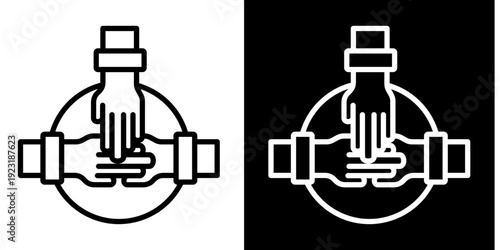 Collaboration  Icon Set White Mix Style Collection