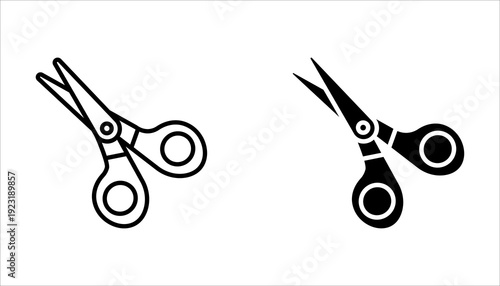 cut icon set, isolated on white background. Vector illustration.