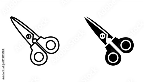 cut icon set, isolated on white background. Vector illustration.