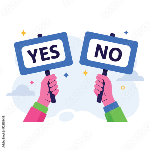 Yes and No Signs Illustration