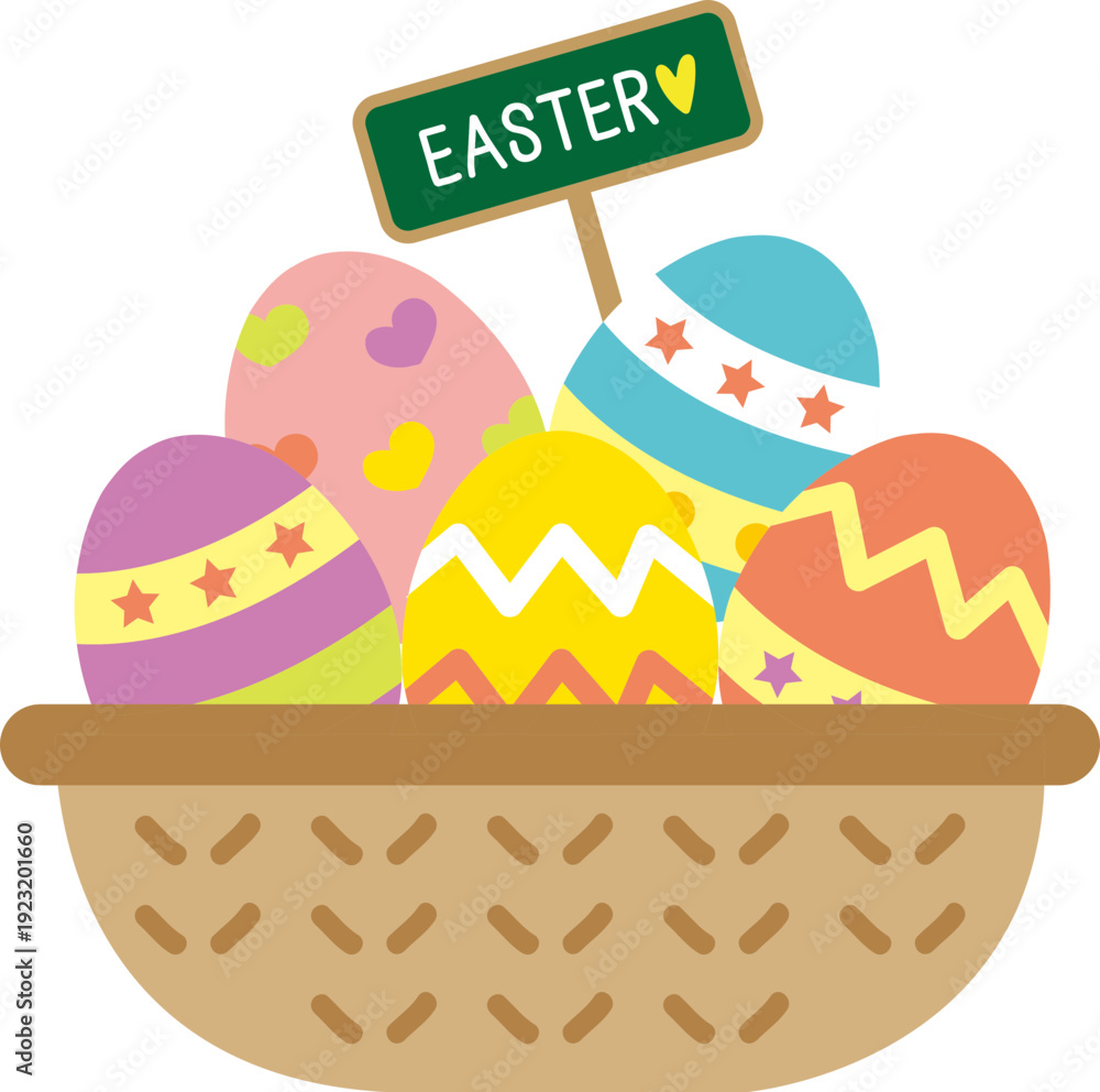 Fototapeta premium 부활절 계란 바구니