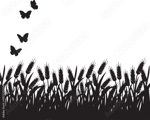 grass silhouette vector