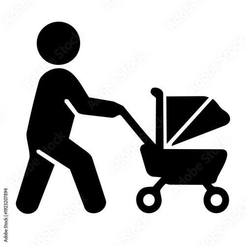 Stroller and Baby Icon
ベビーカーと赤ちゃんアイコン