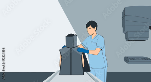 Medical Professional Performing Diagnostic Imaging Procedure on Patient