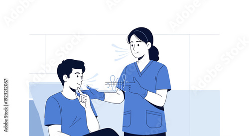 Nurse Administering Medical Treatment to Patient in Clinic