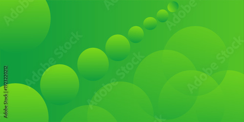 Abstract green background with overlapping translucent circles and smooth gradients, fresh modern design for nature and eco themes.eps10,,vector ellustration