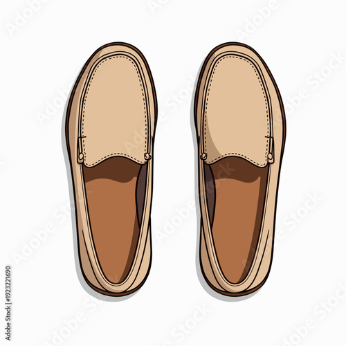 Step into comfort with these classic beige suede loafers featuring a slip-on design and durable soles ideal for casual everyday wear and business casual.
