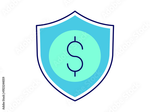 Financial protection icon. Finance icon design. Simple filled and outline style. Vector icon.