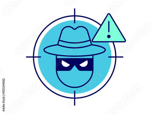 Fraud detection icon. Finance icon design. Simple filled and outline style. Vector icon.