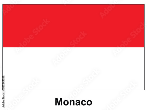 Free Download Flag of Monaco with Red and White Horizontal Stripes in Solid Colors - GFXLoad