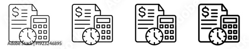 Cost Estimation  Icon Set Different Style Collection