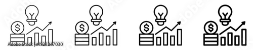 Financial Strategy  Icon Set Different Style Collection