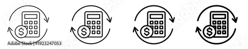 Roi Calculator  Icon Set Different Style Collection