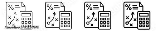 Tax Planning  Icon Set Different Style Collection