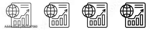 Economic Forecast  Icon Set Different Style Collection