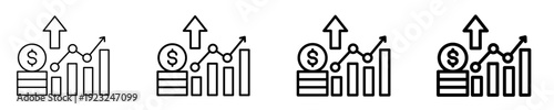 Spending Graph  Icon Set Different Style Collection
