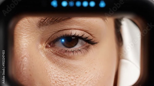 Biometric Eye Scan Closeup Surveillance Technology.