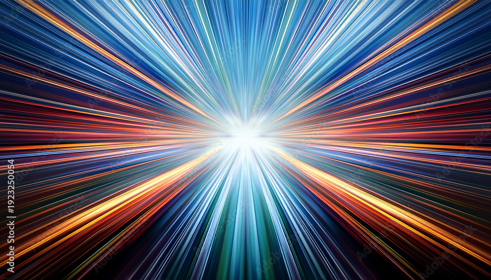 Obraz premium Dynamic Background For Comic Strips And Manga Speed Lines Radiating From Center Powerful Motion Effect