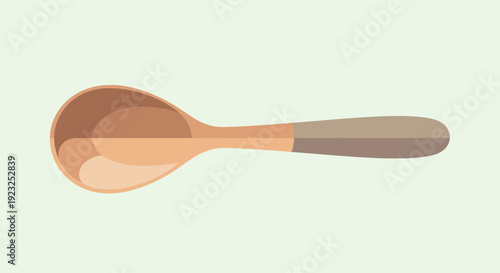 Wooden Spoon with Ergonomic Handle, Kitchen Utensil for Cooking and Baking