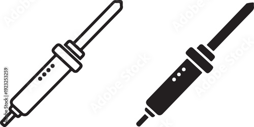 Black and white audio jack connectors