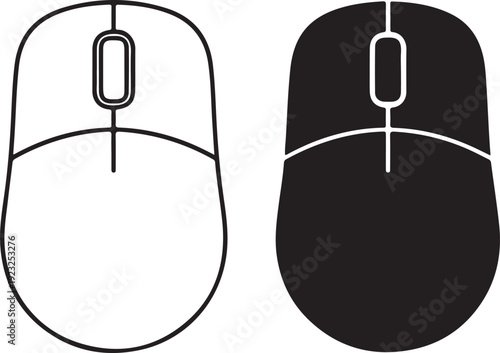 Black and white computer mouse input device technology computer accessory